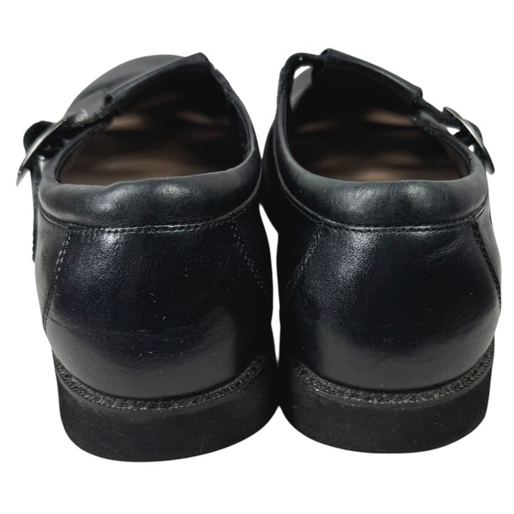 Propét Women's 9.5 Extra Wide Black Leather Fisherman Sandals Buckle Strap - Picture 8 of 14